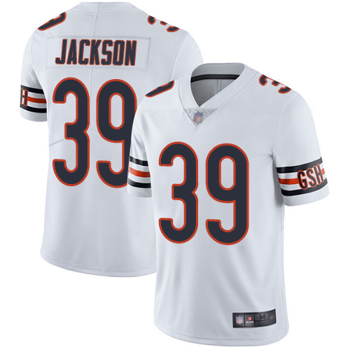 Chicago Bears Limited White Men Eddie Jackson Road Jersey NFL Football #39 Vapor Untouchable->women nfl jersey->Women Jersey